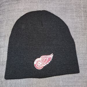 Detroit Red Wings Embroidered LOGO Black Winter Beanie Hat